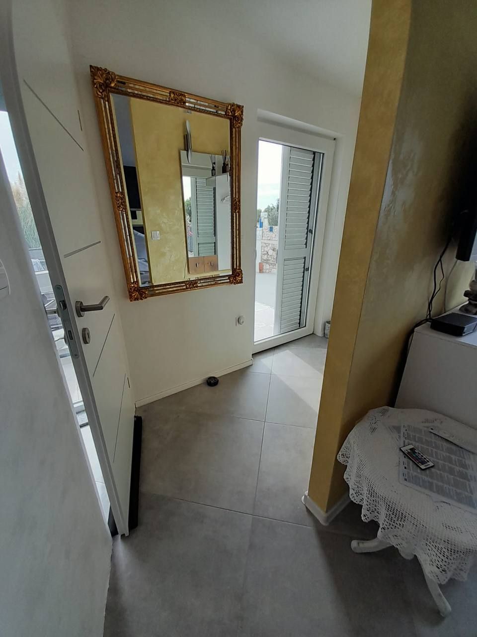 Hallway with mirror
