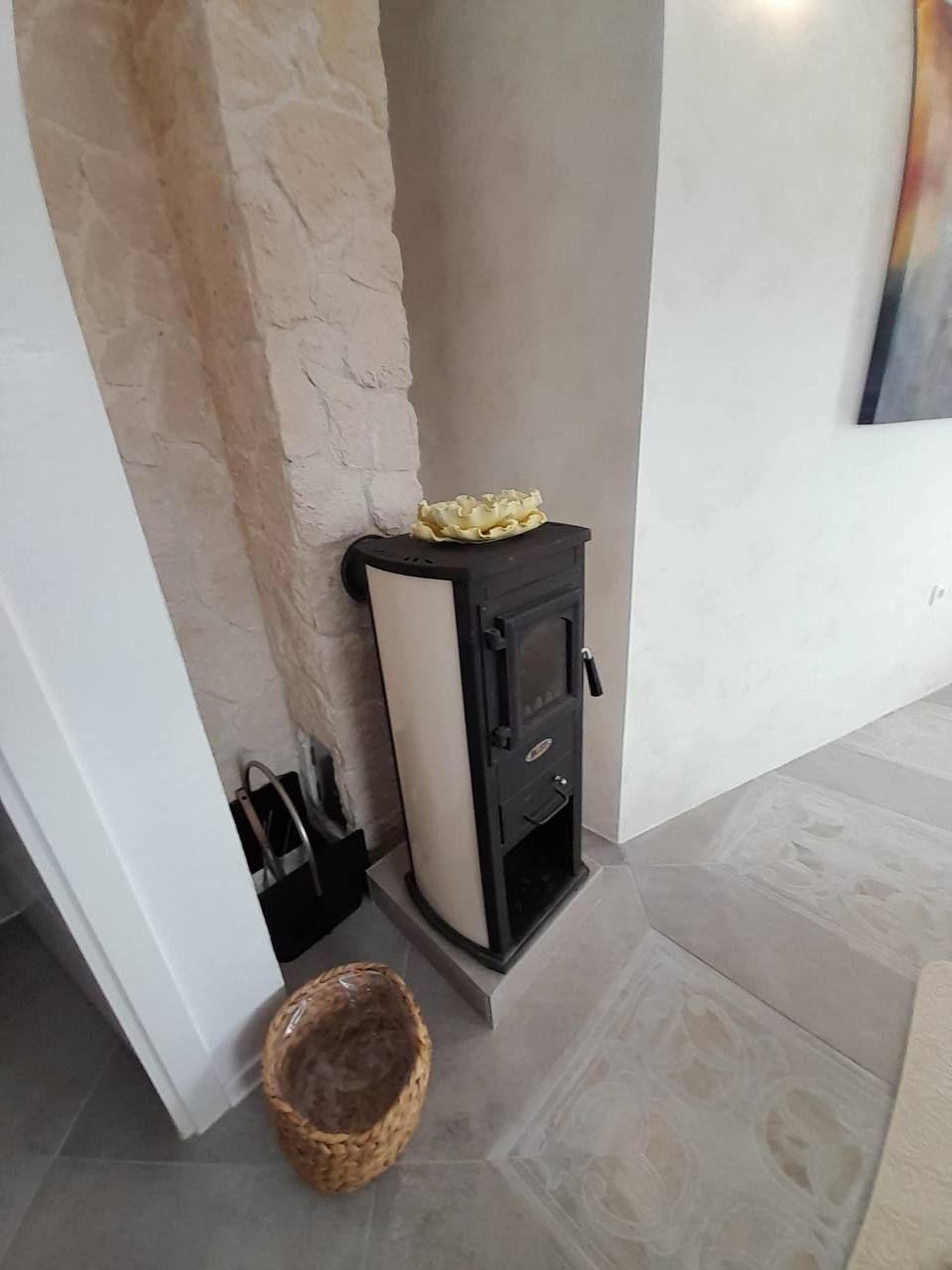 Wood-burning stove for cool evenings