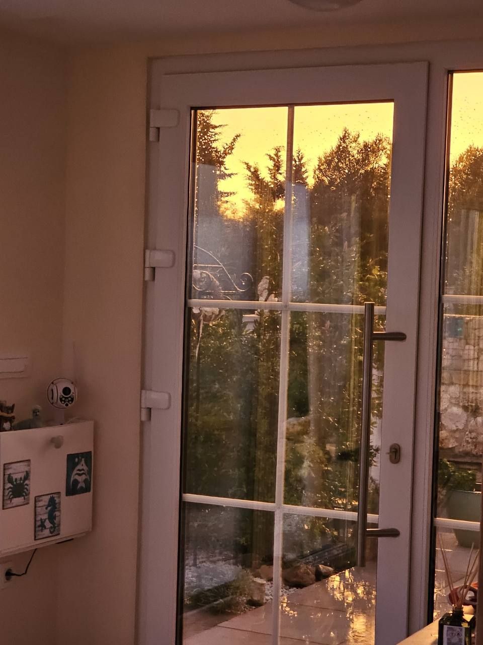 Sunrise through the terrace door