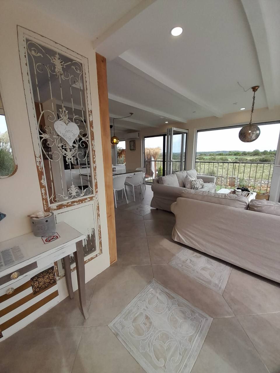 Living area with two sofas